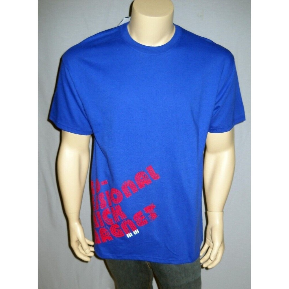 PROFESSIONAL CHICK MAGNET T Shirt Adult  M L XXL Funny 100% Cotton Blue NWT